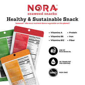 NORA Crispy Seaweed Spicy Tempura with bold heat for snack breaks