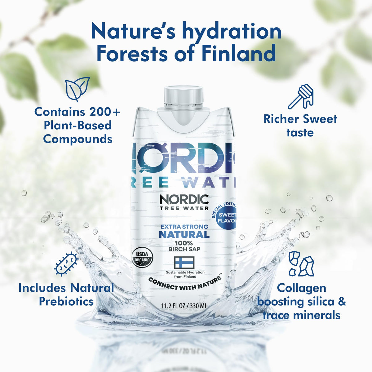 Nordic Tree Water crisp birch sap taste highlights naturally refreshing finish