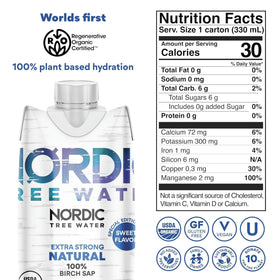 Nordic Tree Water forest harvest birch sap ready to sip after outdoor activity