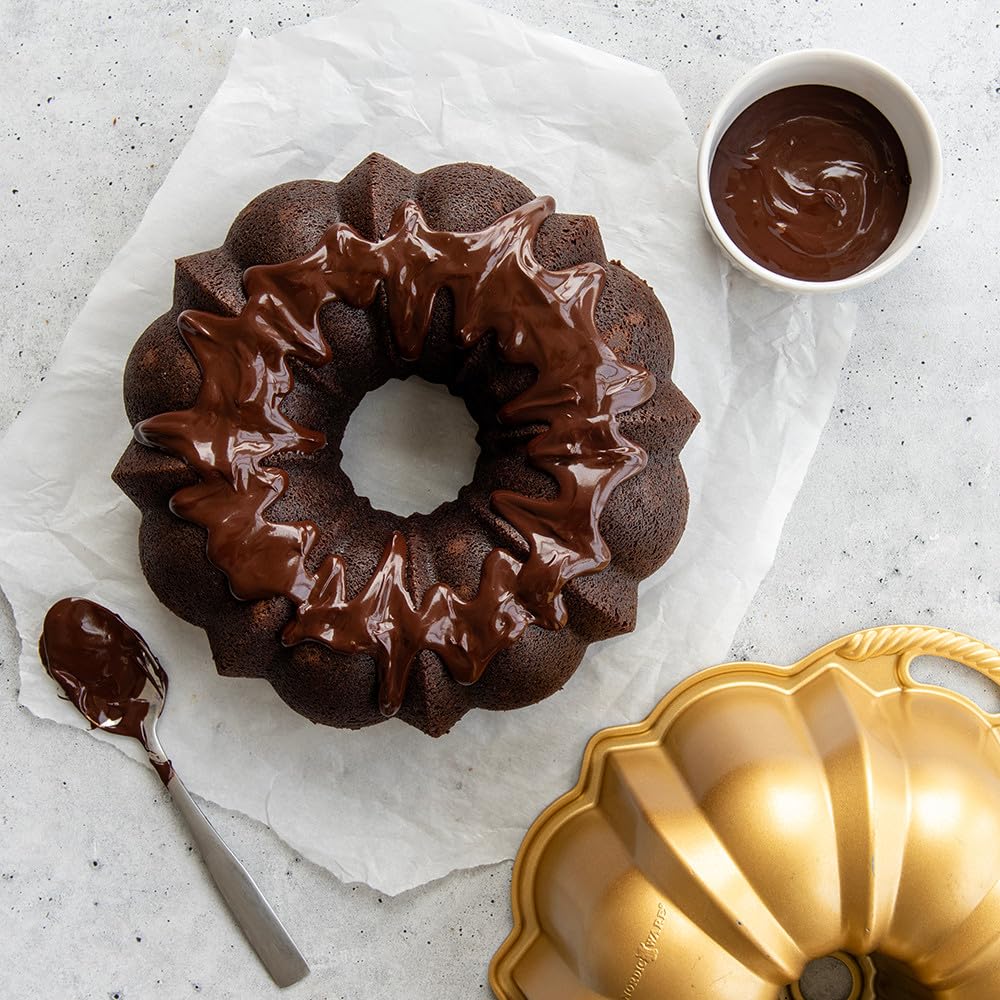 Nordic Ware Bundt pans ready for bake shown with mix, highlighting easy Bundt cake versatility