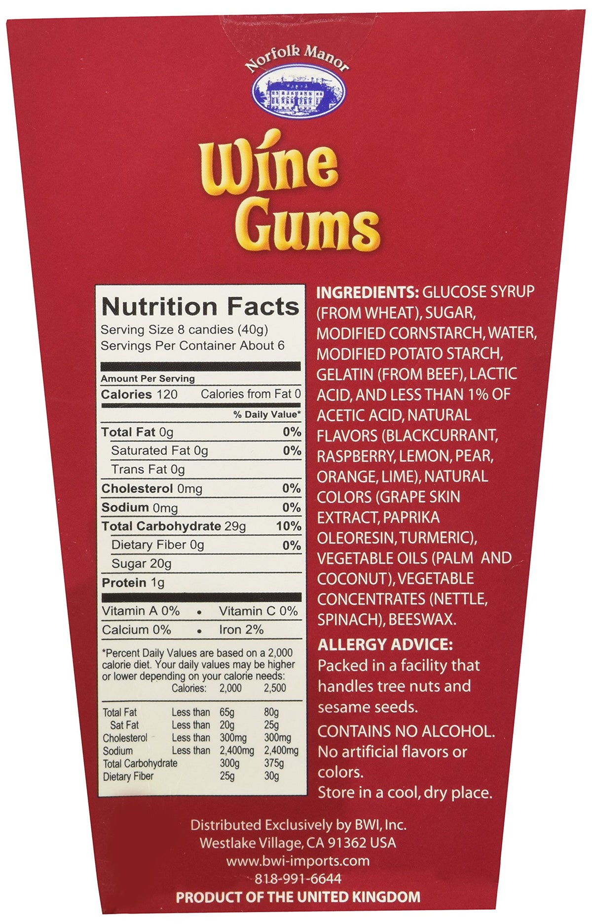 Norfolk Manor Wine Gums close-up, chewy texture ideal for tea time snacking