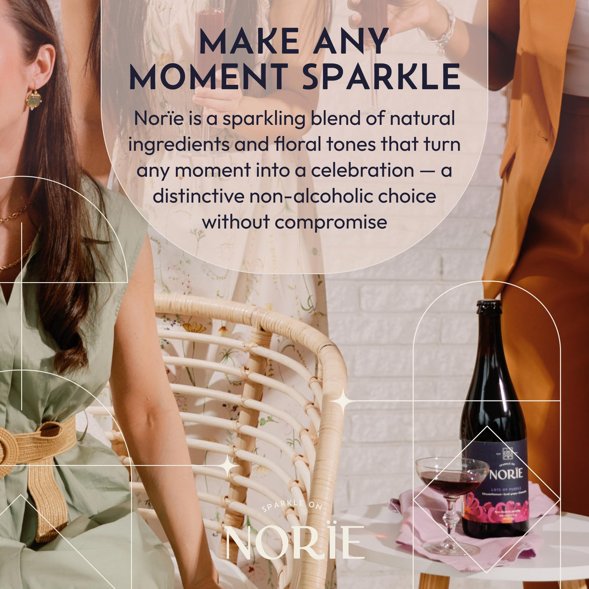 Botanical ingredients featured in Norïe Lots of Purple sparkling blend