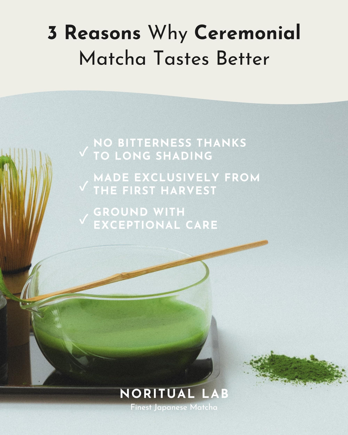 NORITUAL LAB Ceremonial Matcha Uji prep bowl and whisk for traditional tea.