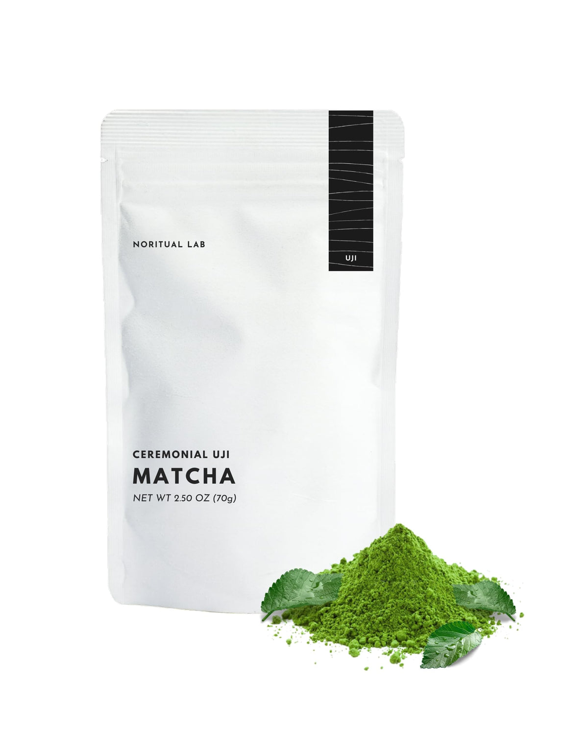 NORITUAL LAB Ceremonial Matcha Uji tin close-up, ideal for ceremonial whisking.