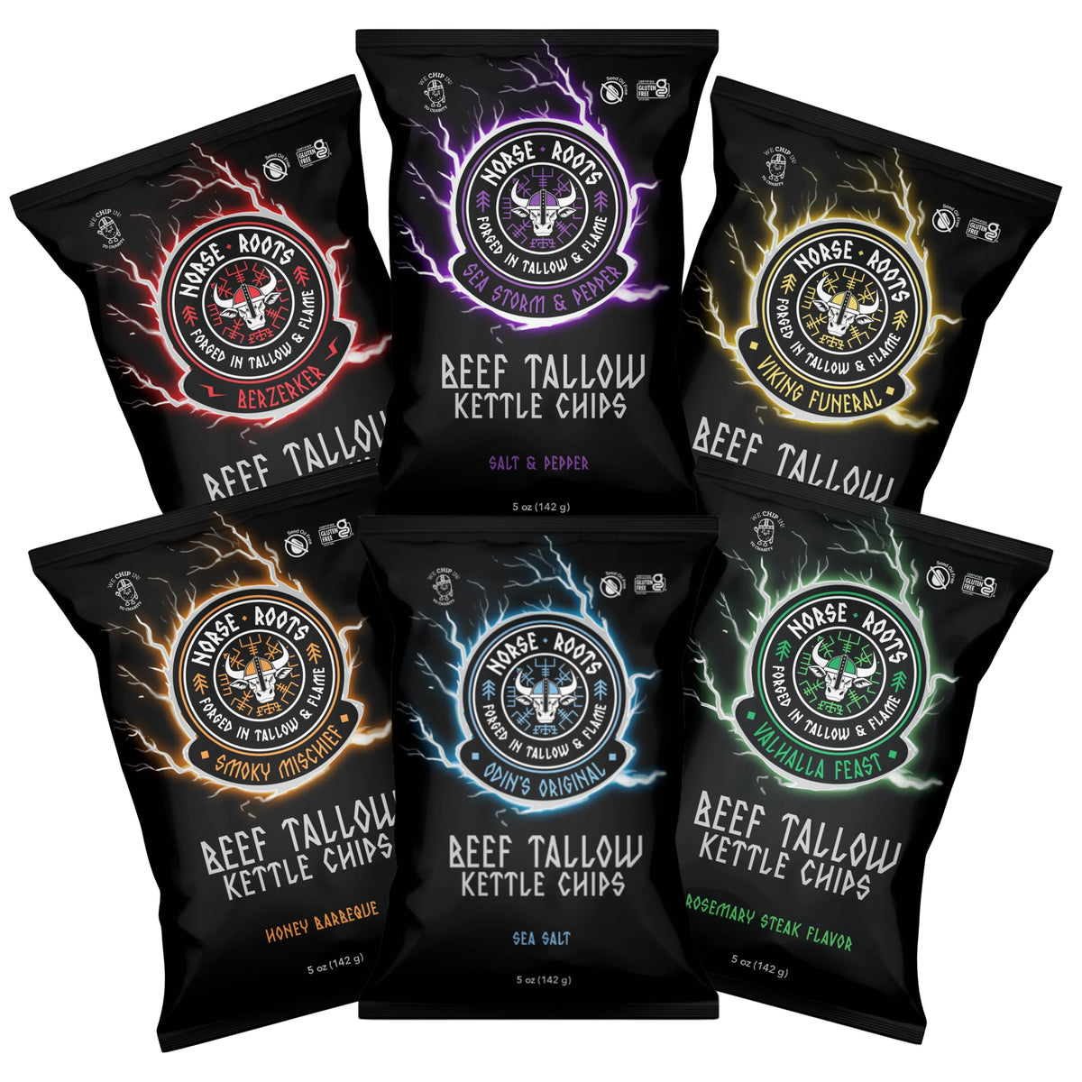 NORSE ROOTS beef tallow chips sea salt: clean crunch for snacking