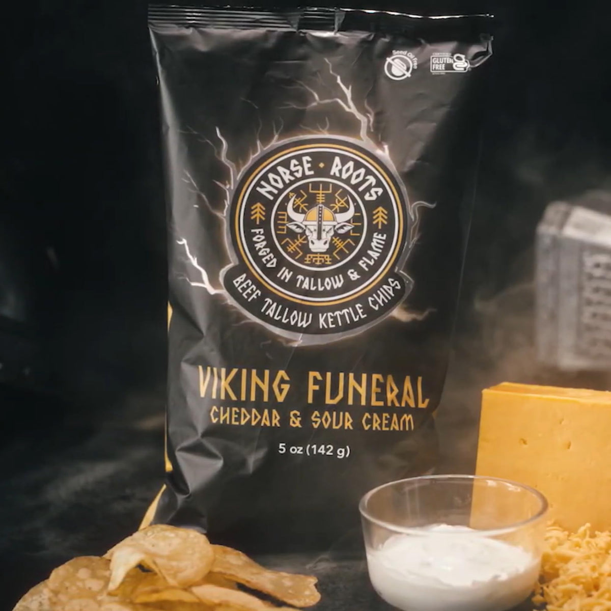 NORSE ROOTS beef tallow chips spicy all seasoned: robust heat and spices