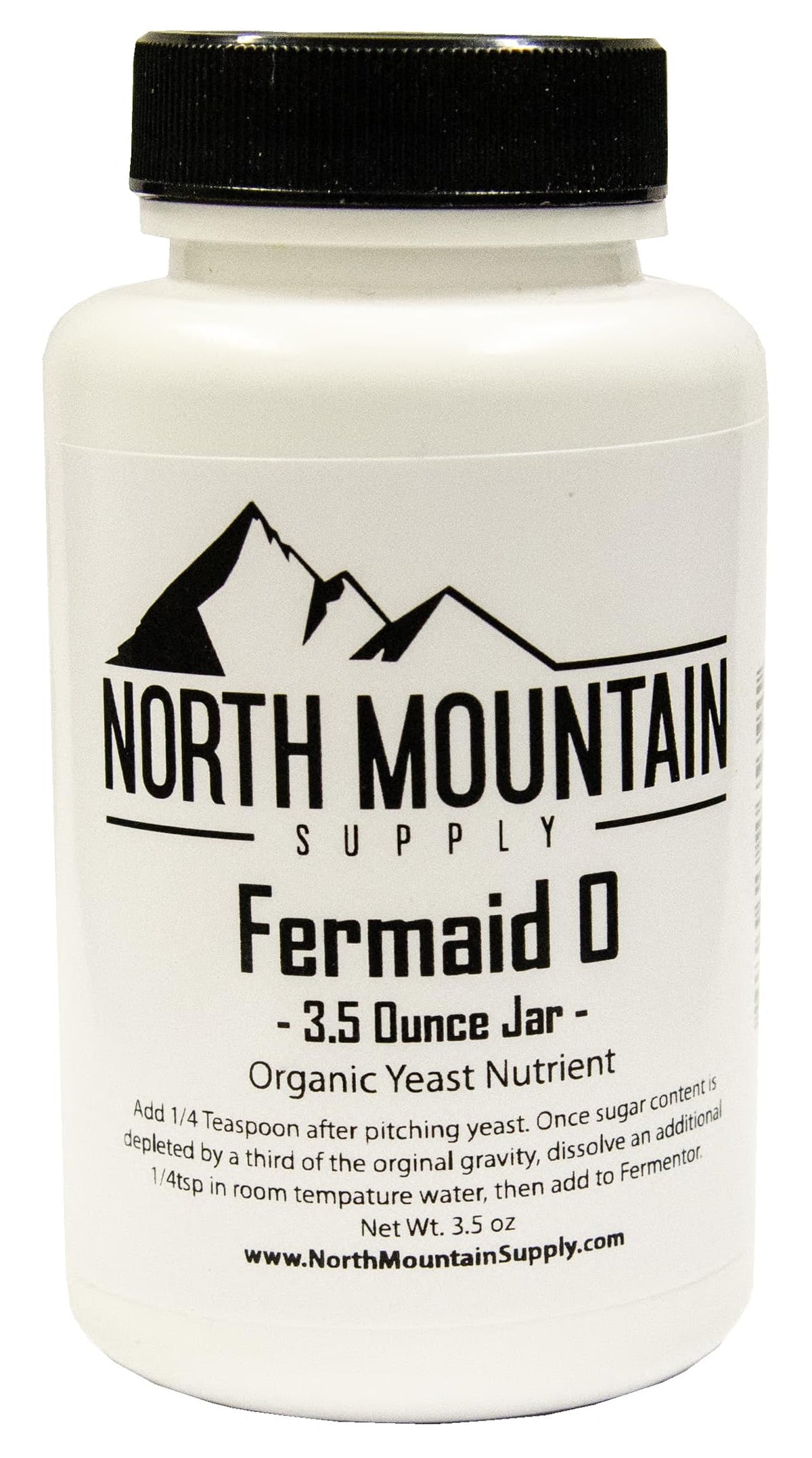 North Mountain Supply Fermaid O yeast nutrient jar for improved fermentation control and aroma development.