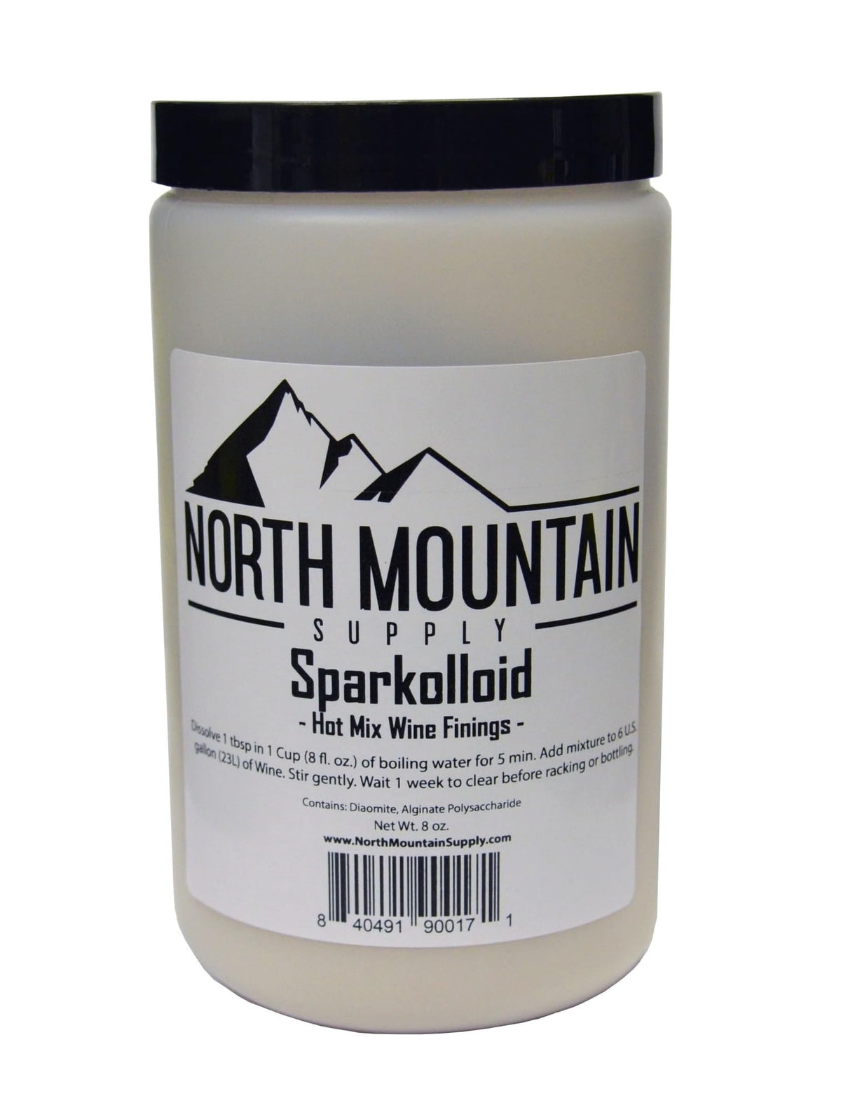 North Mountain Supply Sparkolloid Powder dissolving in water for clearer wine.