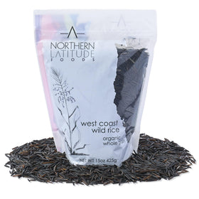 Northern Latitude Foods Organic Wild Rice 15oz package for gluten-free pantry meals.