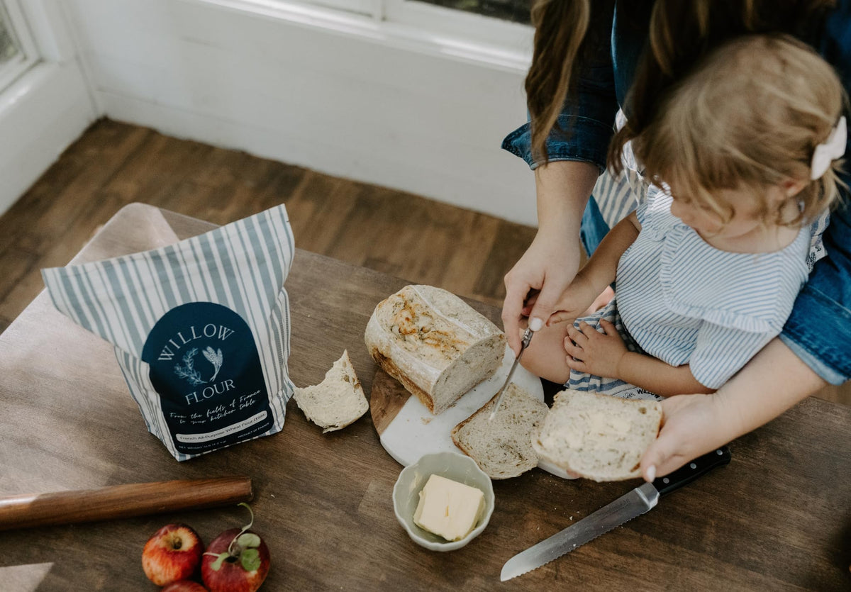 Willow Flour in a baking setup prepared for consistent results