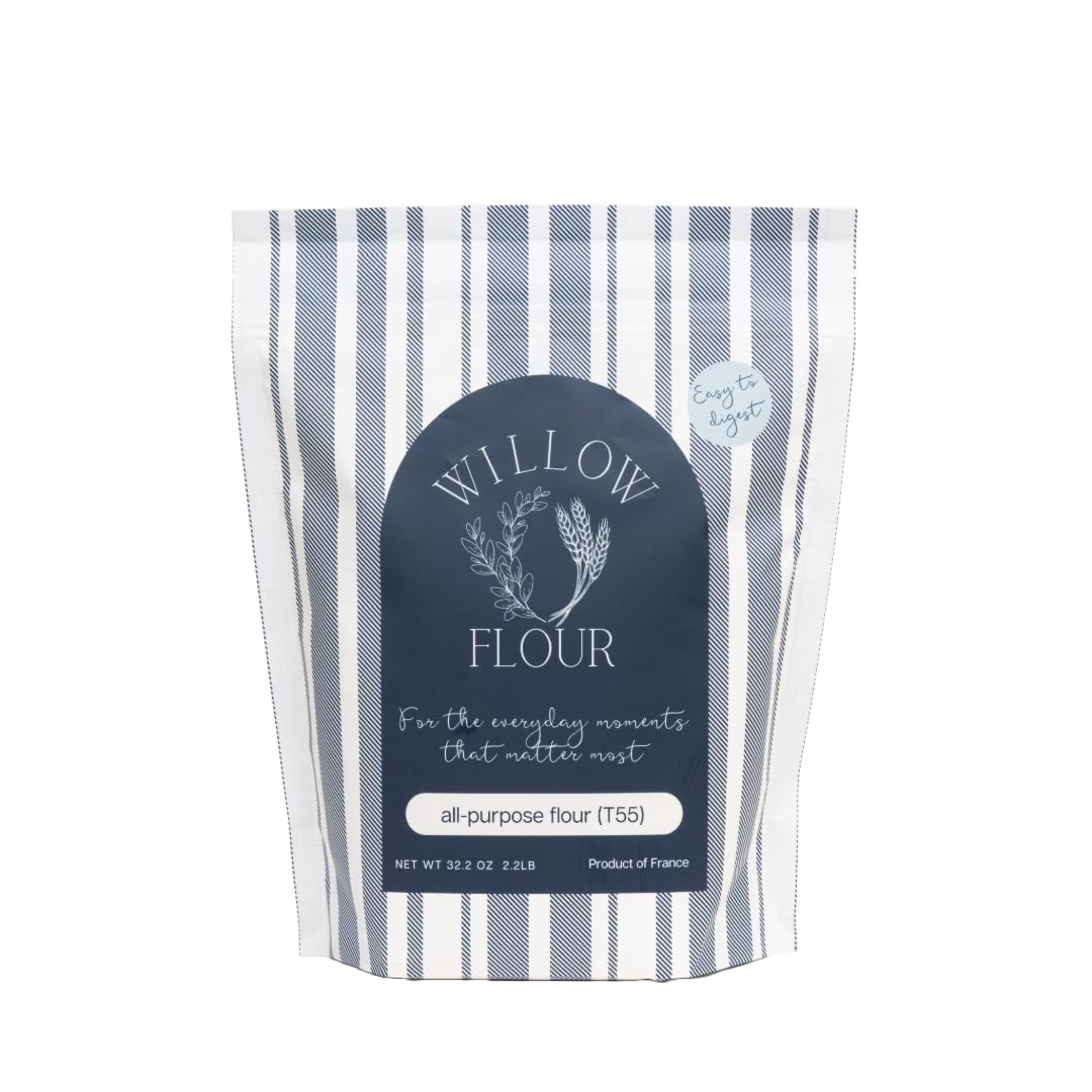 Northshore Willow and Oak Willow Flour T55 bag close-up showing premium packaging for bakery-grade dough