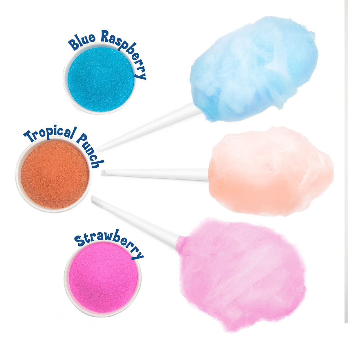 Nostalgia Kool-Aid tropical punch flossing sugar bottle adds tropical flair to events.