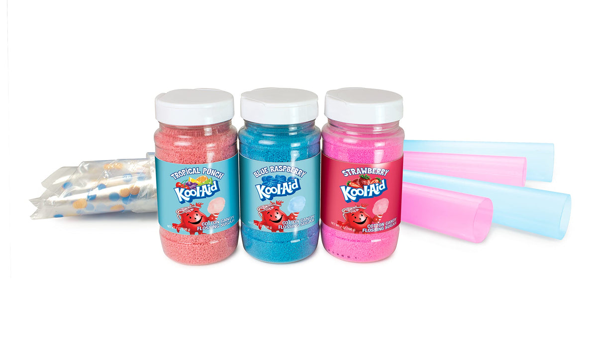 Nostalgia Kool-Aid Cotton Candy strawberry 7oz bottle highlighting vibrant flavor for parties