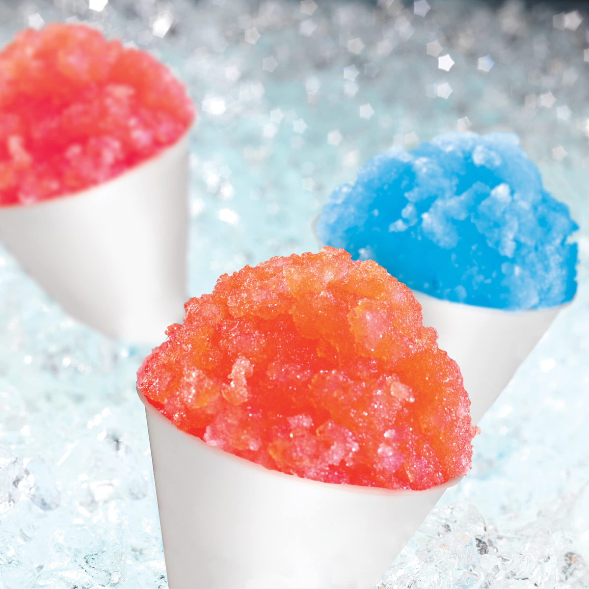 Nostalgia Party Pack includes spoons and straws for a complete snow cone experience.