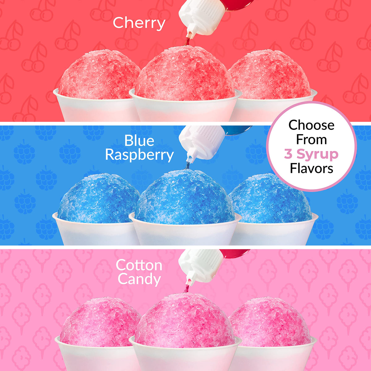 Nostalgia 20 Snow Cone Cups in kit for effortless party servings.