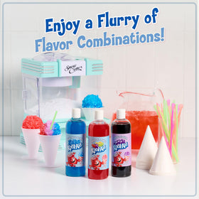 Nostalgia snow cone maker setup ready for quick ice shaving