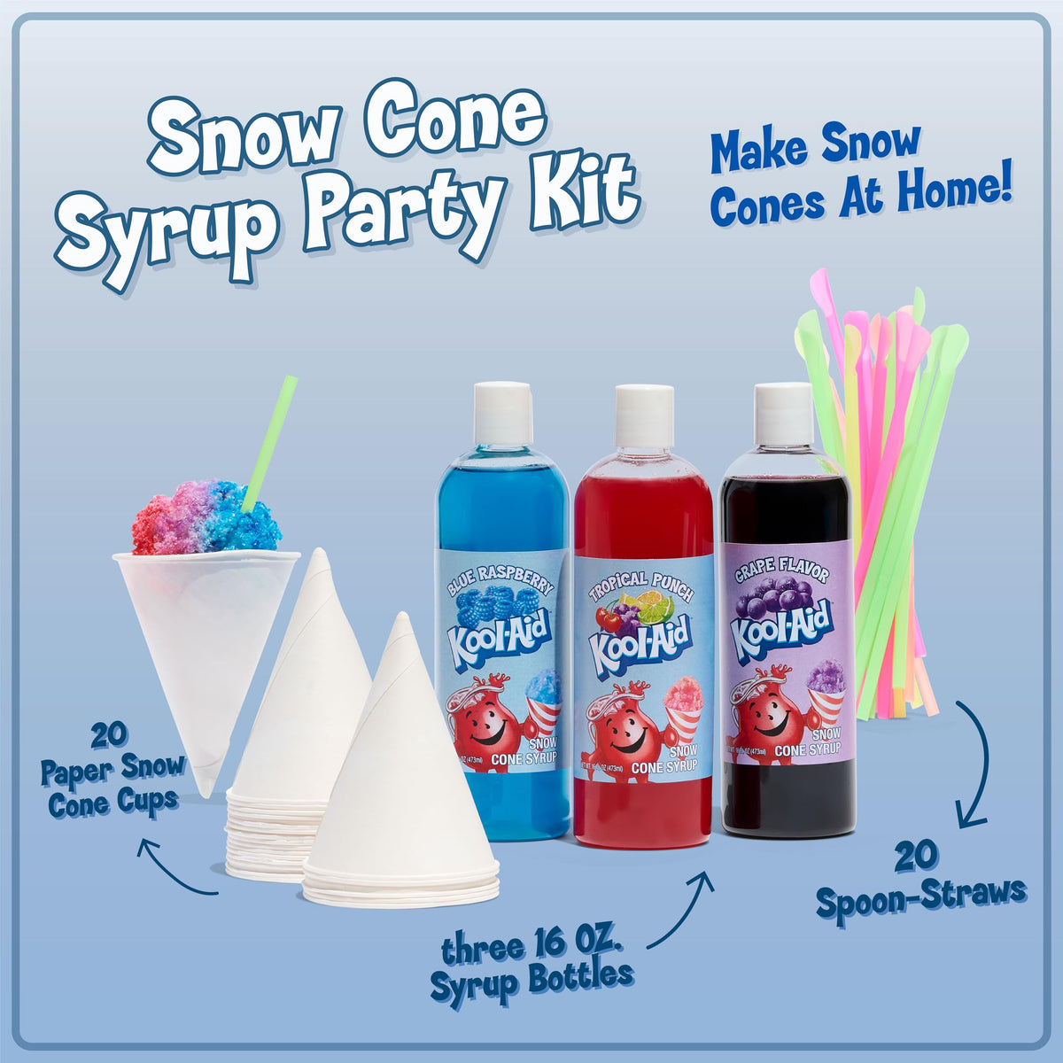 Nostalgia Tropical Punch syrup bottle for bright pool party flavors