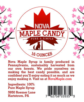 Nova Maple Candy made in USA ensures quality and domestic sourcing.