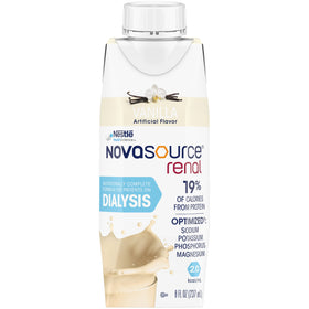 NovaSource Renal Vanilla 24-count display packaging for bulk nutrition.