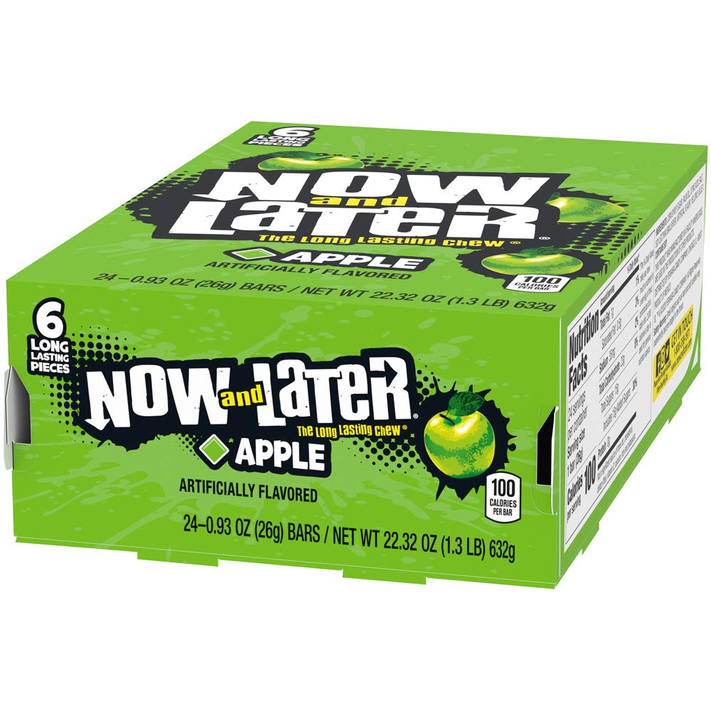 Now and Later apple taffy bulk pack, ideal for parties or lunchboxes