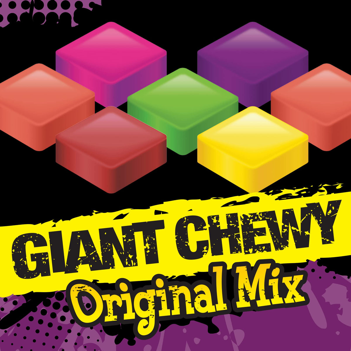 Now and Later Giant Chewy Apple Chews with tart sweetness for snacking.