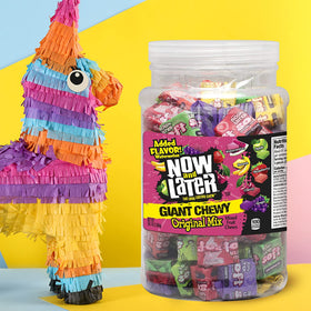 Now and Later Giant Chewy Banana Chews for dense, chewy fruit joy.