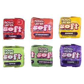 Close-up of Now and Later Giant Soft Taffy texture for easy savoring