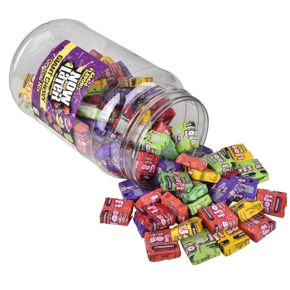 Now and Later Giant Soft Taffy package front view showing bulk value