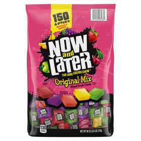 Now and Later Original Mix 150-pack hero image; colorful chews ready for sharing