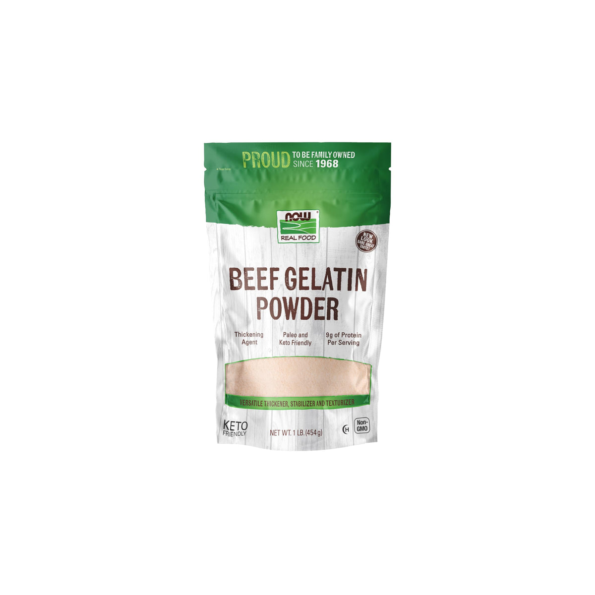 NOW Foods Beef Gelatin Powder—natural thickener for jams, desserts, and protein enrichment.