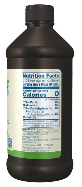 NOW Foods BetterStevia dropper shows precise, sugar-free sweetness for hot or cold drinks