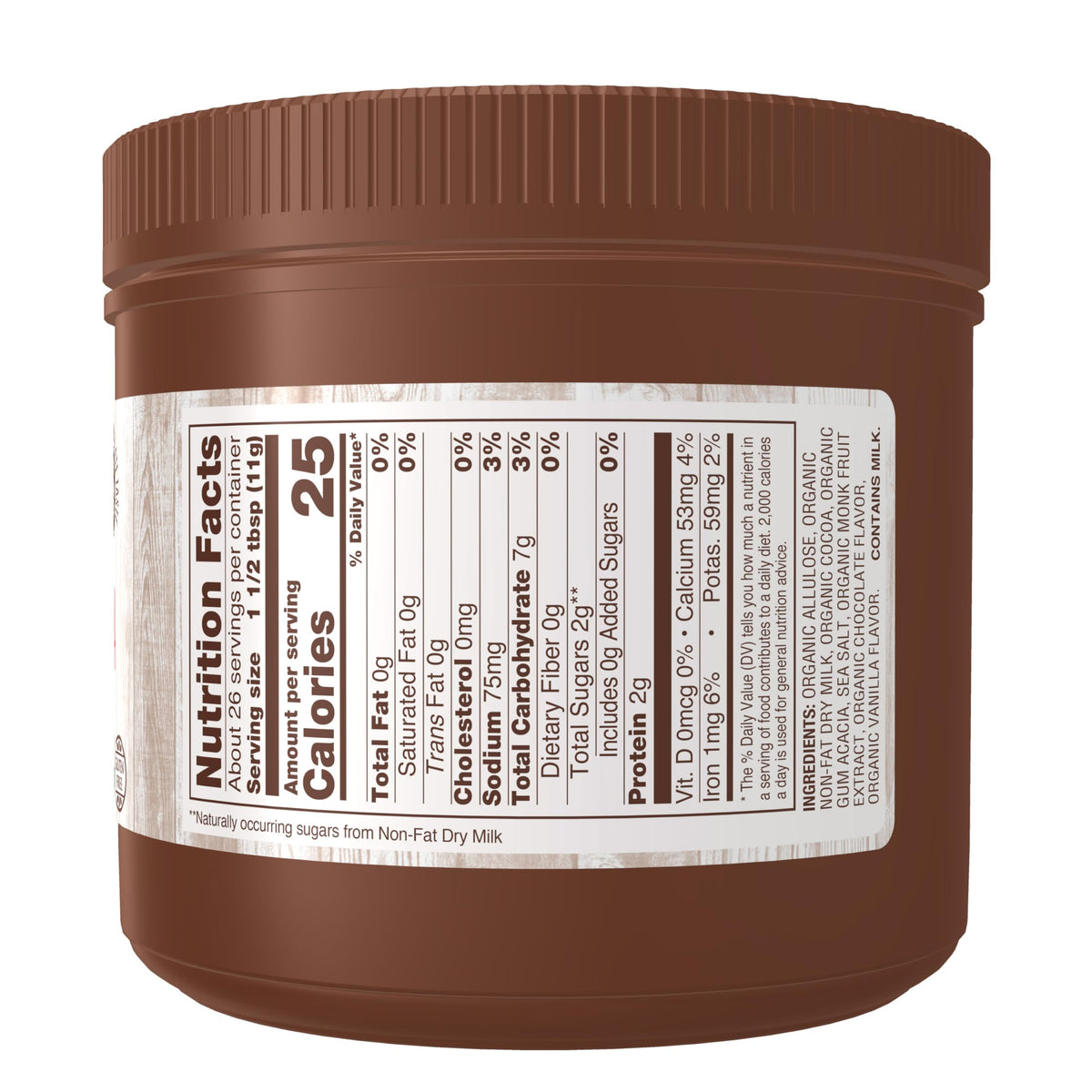 NOW Foods Cocoa Lovers Slender Hot Cocoa served in a mug for rich flavor with fewer calories.