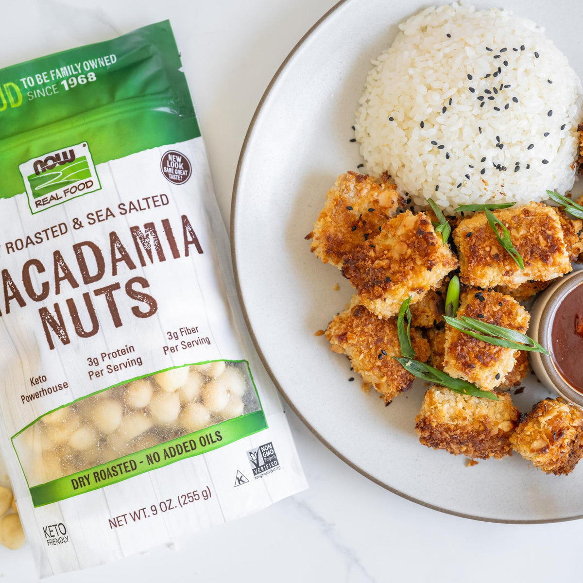 NOW Foods Macadamia Nuts – topping for breads and desserts adds creamy crunch.