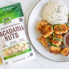 NOW Foods Macadamia Nuts – topping for breads and desserts adds creamy crunch.