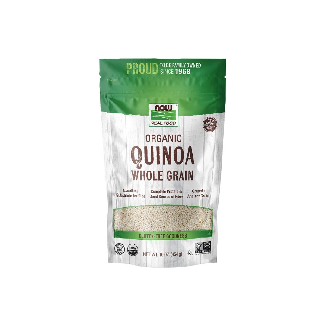 NOW Foods Organic Quinoa uncooked grains ready to cook for a protein-rich base