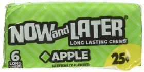 Now and Later Apple pack of 24 candies in a box for convenient on-the-go snacking.