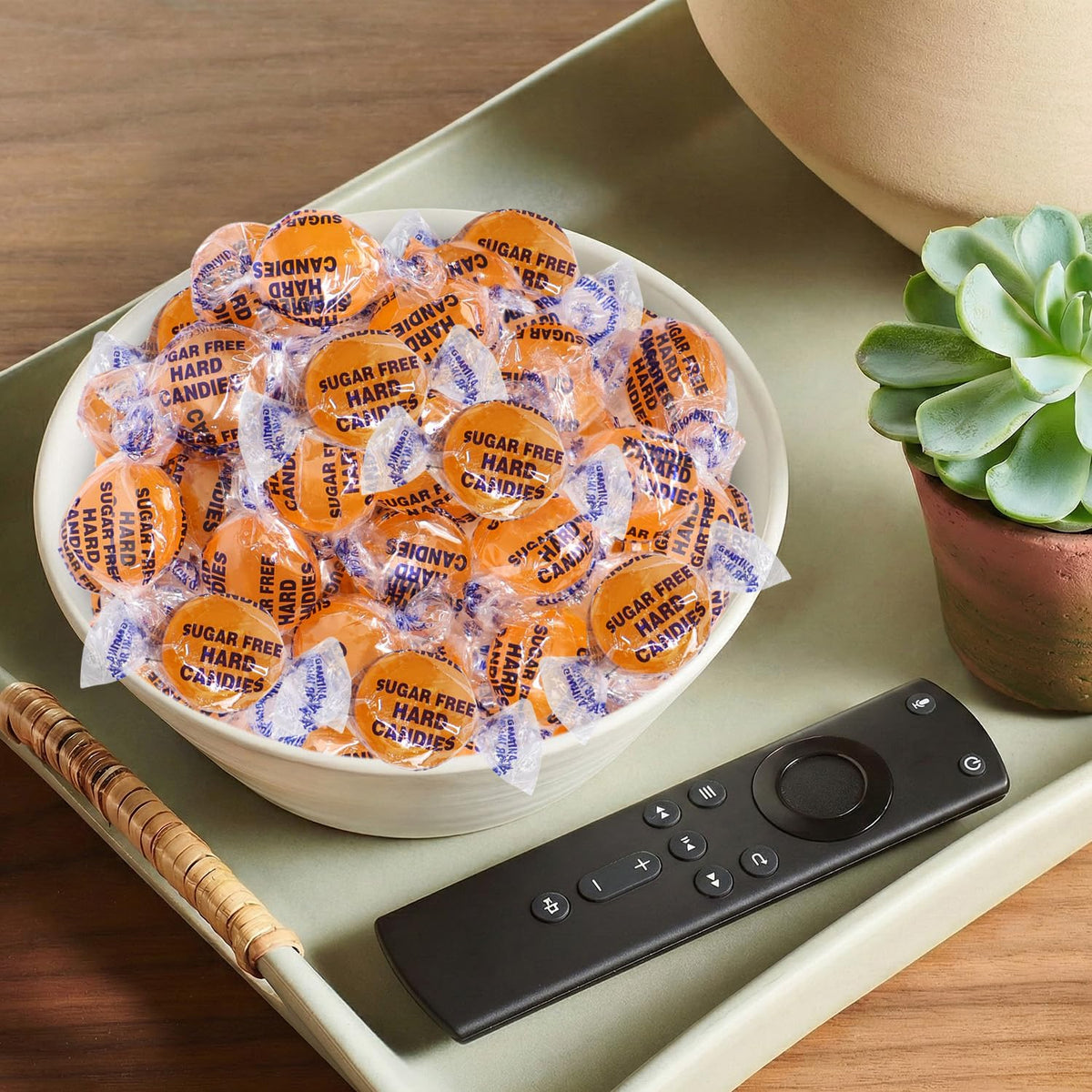 NOWDIET sugar free butterscotch hard candy individually wrapped for sharing and hygiene
