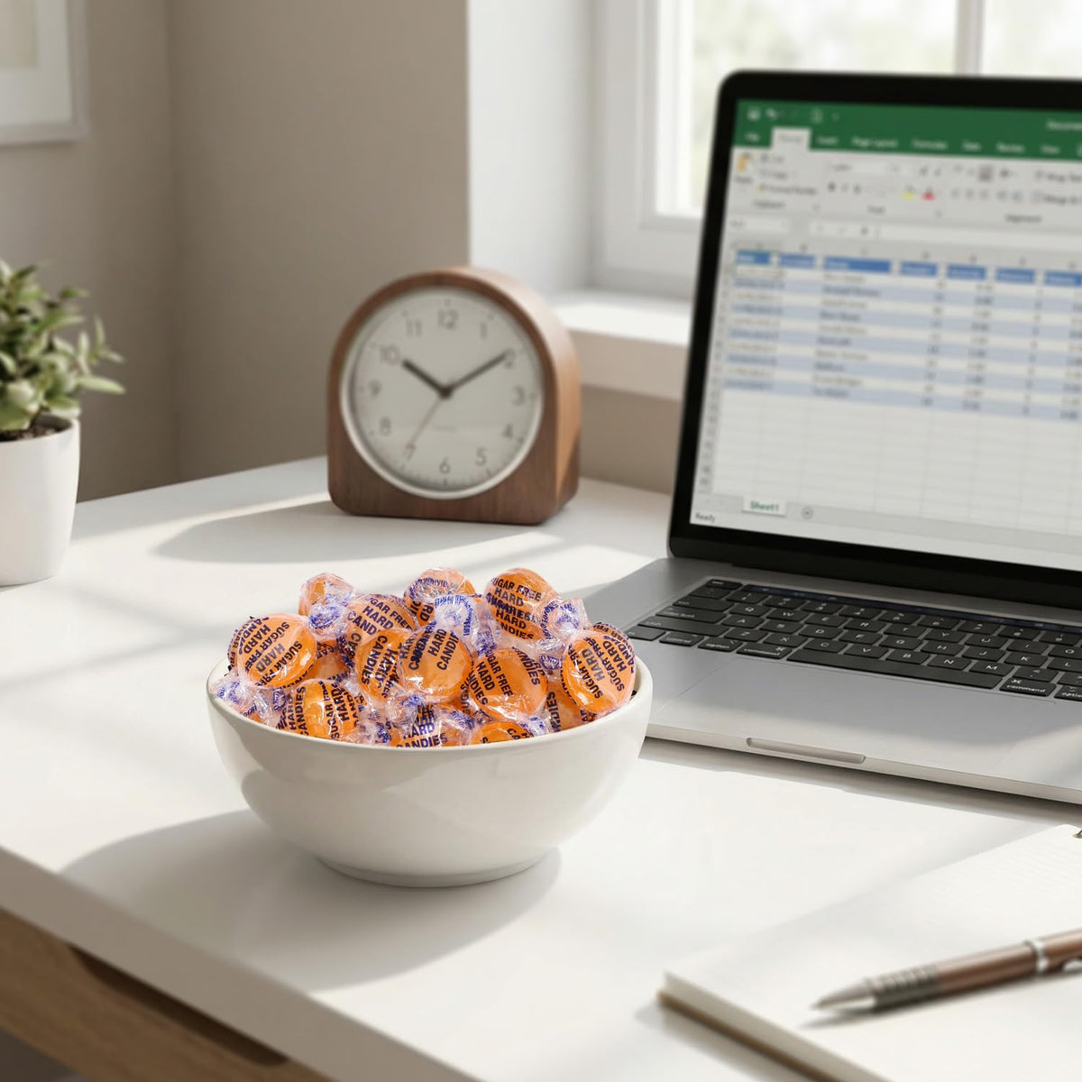 NOWDIET sugar free butterscotch hard candy office snack option for desk breaks