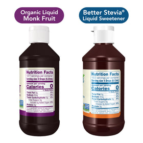 NOW Foods BetterStevia Original Liquid bottle delivers zero-calorie sweetness for coffee and tea