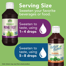 NOW Foods BetterStevia Original Liquid drops dispenser allows quick, sugar-free flavor boosts