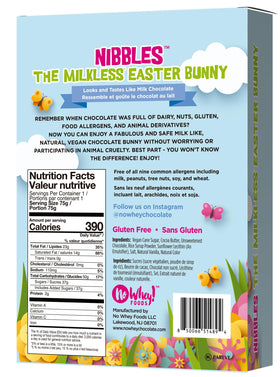 No Whey! Nibbles chocolate-melt close-up, creamy vegan texture ideal for celebrations.