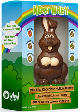 No Whey! Noah 3D bunny shown in an Easter basket display as a centerpiece.