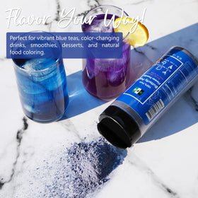 NPG blue butterfly pea powder used in baked goods for natural color accents