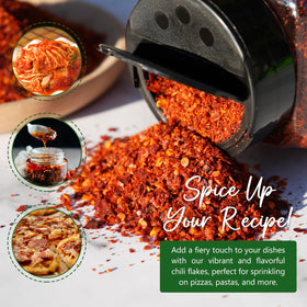 NPG chili flakes in marinade visuals suggesting depth and balanced spice