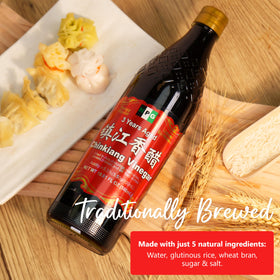 NPG Chinkiang vinegar dipping sauce companion for richer flavors.