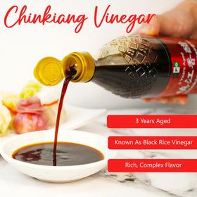 NPG Chinkiang vinegar ingredients label, natural and craft-brewed.