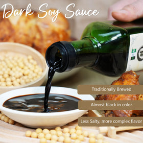 NPG Premium Dark Soy Sauce glaze adding depth to meats.