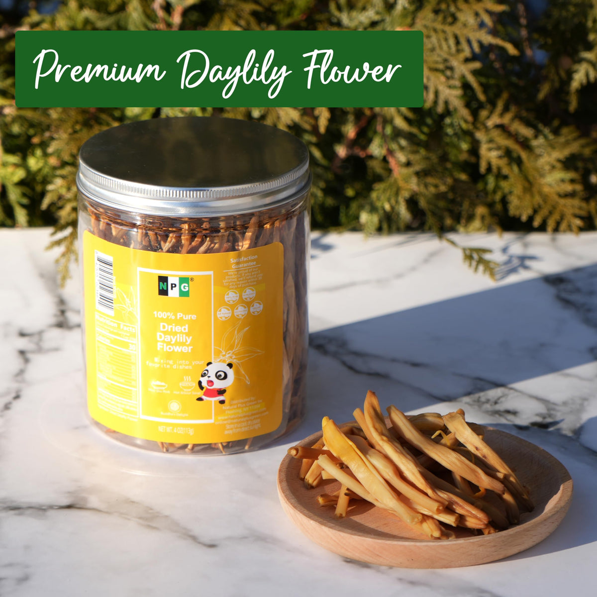 NPG Premium Dried Lily after soak, ready for rinsing and cooking.