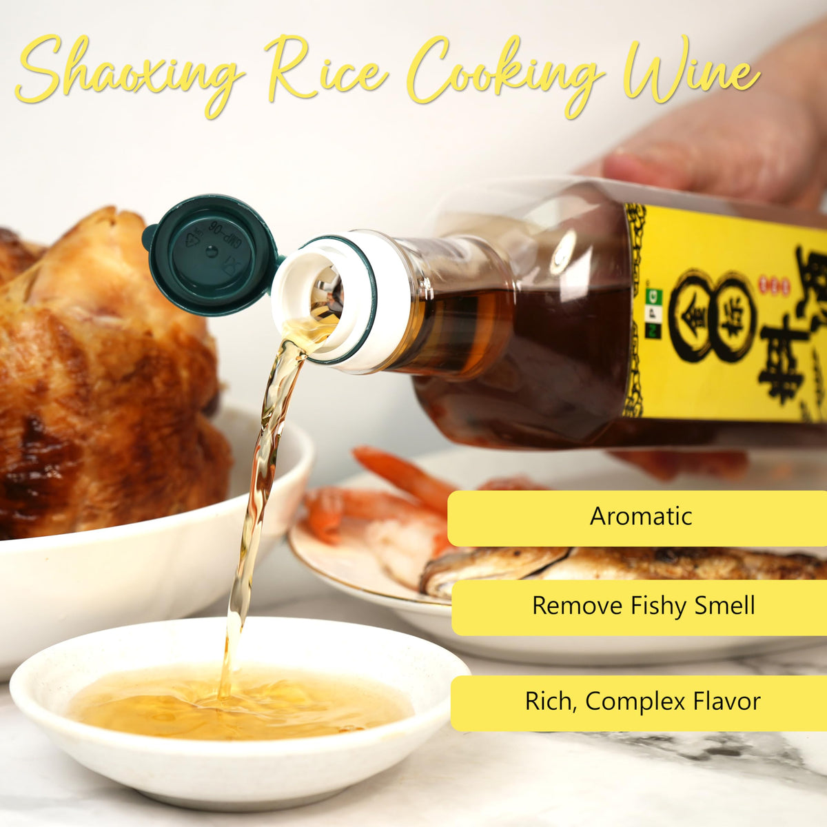 NPG Premium Shaoxing wine glass pour ideal for quick wok flavors.