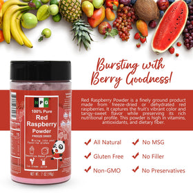 NPG raspberry powder mixed into beverages for a refreshing raspberry note.